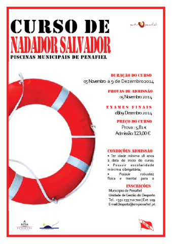 Curso de Nadador Salvador em Penafiel