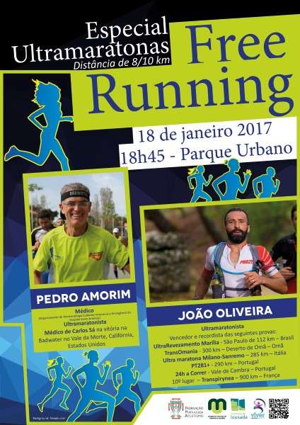 Free Running Especial Ultramaratonas hoje em Lousada