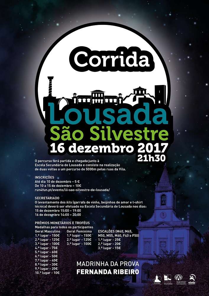 Lousada Corrida S. Silvestre e S. Silvestre da Pequenada no dia 16