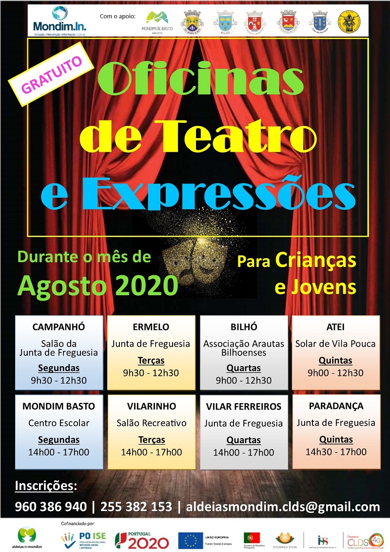 Cartaz oficinas teatro